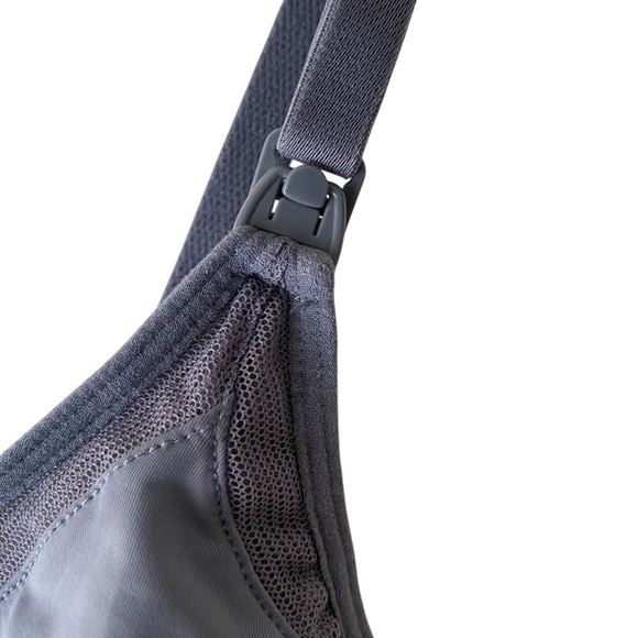 Lively Mesh Trim Charcoal Grey Mesh On The Go Nursing Lightweight Bralette SZ M - Picture 9 of 11